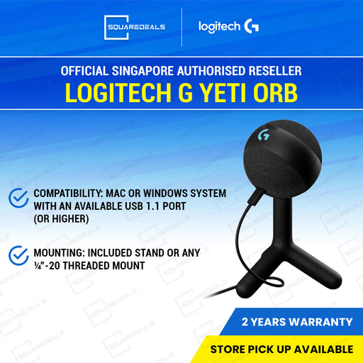 Logitech G Yeti Orb Rgb Gaming Microphone Black with LIGHTSYNC