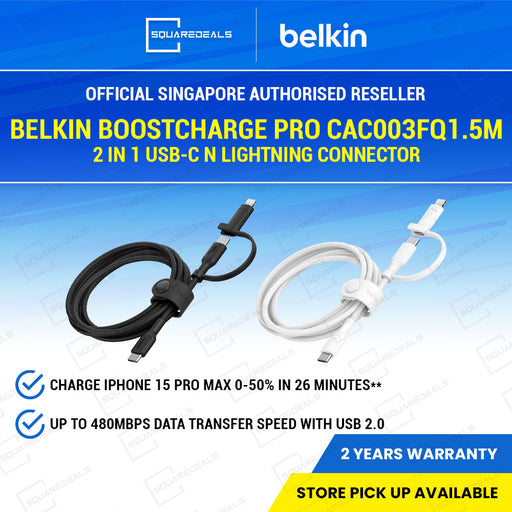 Belkin BoostCharge Pro CAC003fq1.5M with USB-C n Lightning Connector