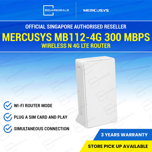 Mercusys MB112-4G 300 Mbps Wireless N 4G LTE Router