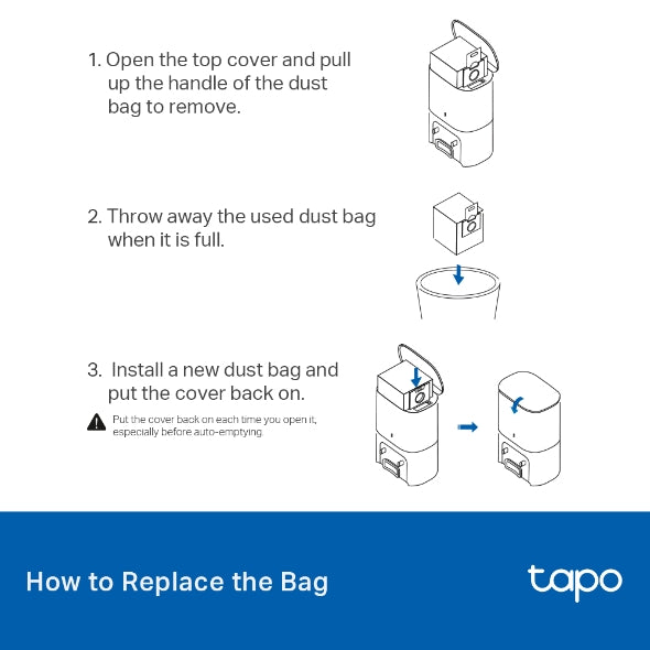 TP Link Tapo RVA202 Robot Vacuum Disposable Dust Bag (5 Pcs)