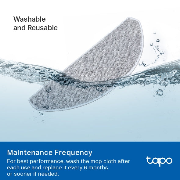 TP Link Tapo RVA301 Robot Vacuum Washable Mop Cloth (5 Pcs)