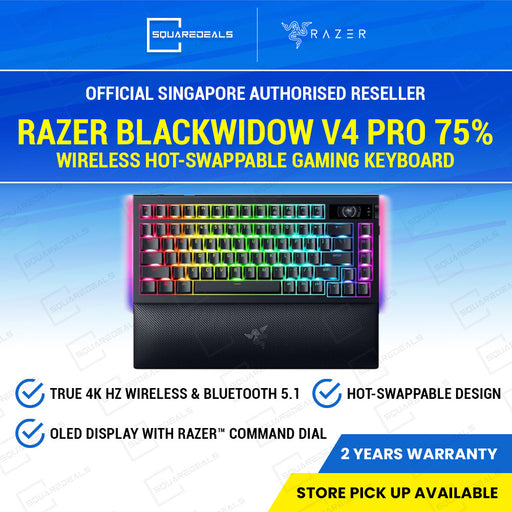 Razer BlackWidow V4 Pro 75% Wireless Hot-swappable Gaming Keyboard