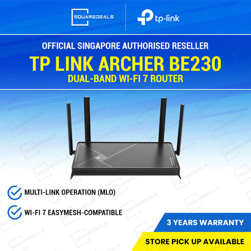 TP Link Archer BE230 BE3600 Dual-Band Wi-Fi 7 Router