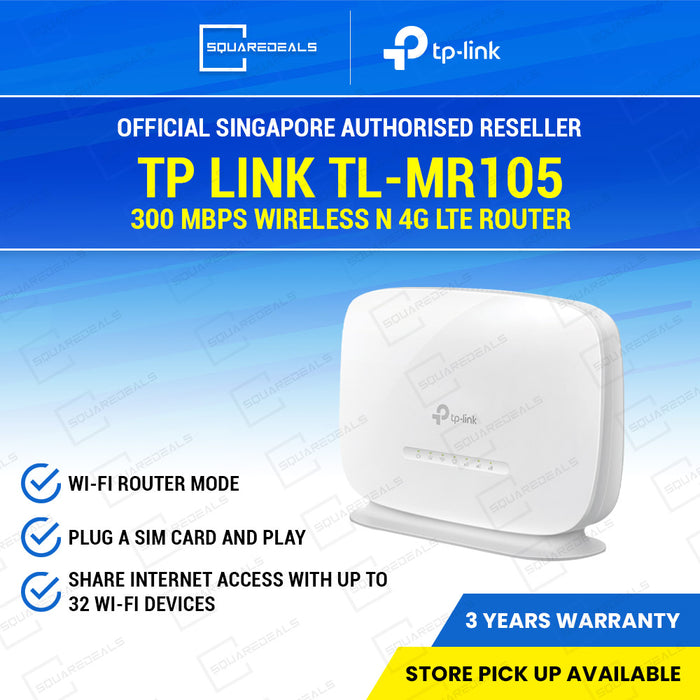 TP Link TL-MR105 300 Mbps Wireless N 4G LTE Router