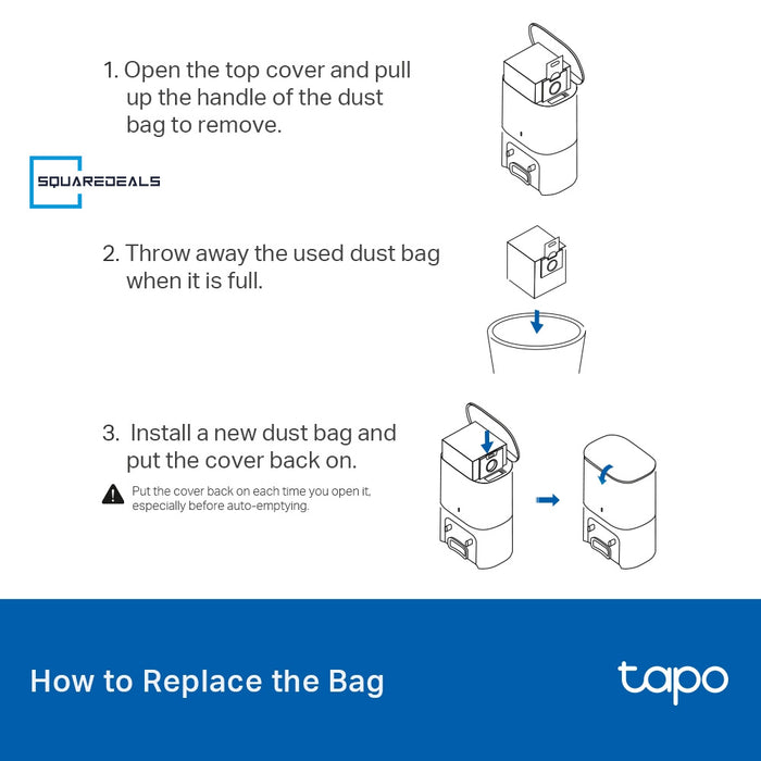 TP Link Tapo RVA202 Robot Vacuum Disposable Dust Bag (5 Pcs)