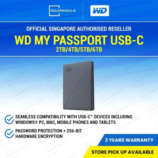 Western Digital WD My Passport 2TB 4TB 5TB 6TB USB C