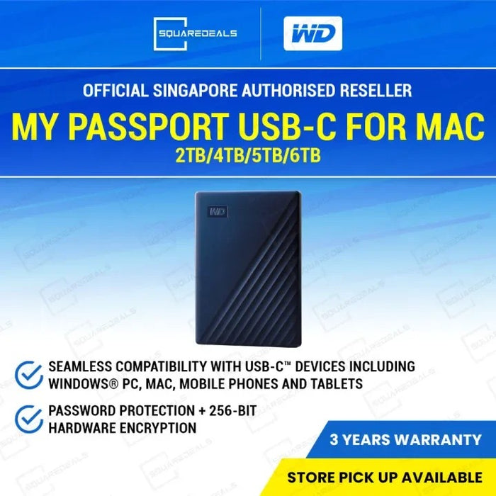 Western Digital WD My Passport USB C for Mac