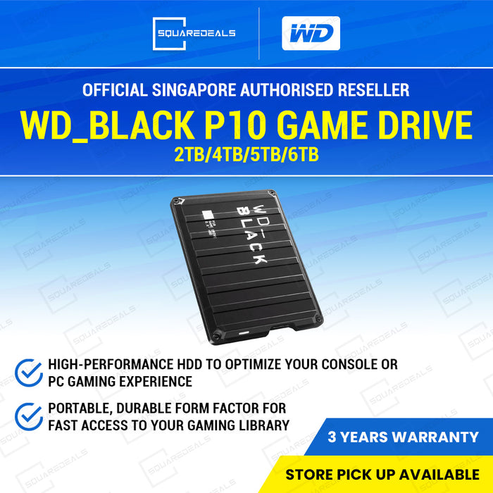 Western Digital Black P10 HDD Game Drive 2TB 4TB 5TB Portable External WD