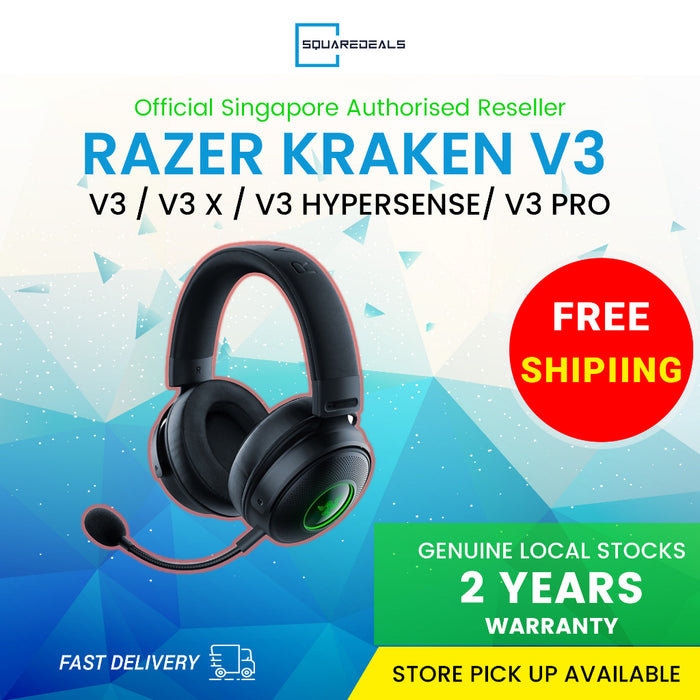 Razer Kraken V3 X RGB Wired USB Gaming Headset HyperClear Cardioid Mic PC PS4