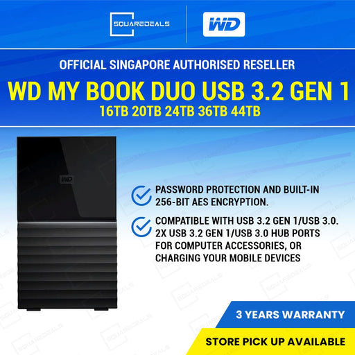 Western Digital My Book Duo 16TB 20TB 24TB 36TB 44TB Desktop External Hard Drive