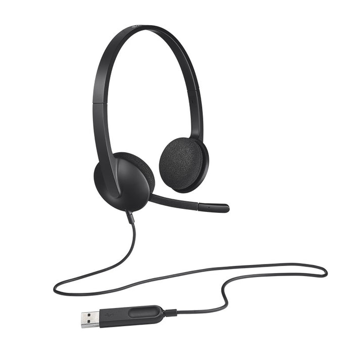 Logitech H340 USB Computer Headset Digital Stereo Sound Adjustable Headband