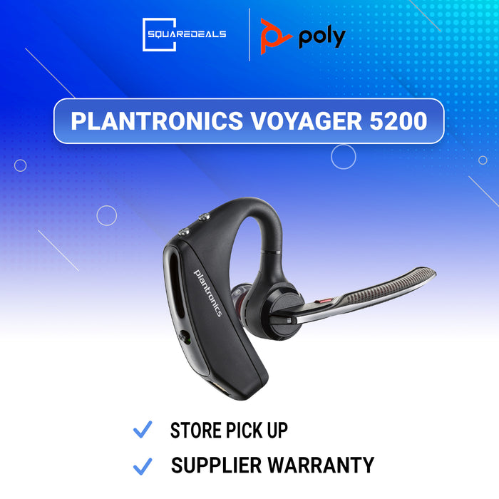Plantronics Poly Voyager 5200 Bluetooth — Headset 5.0 Four SquareDeals Mic Adaptive